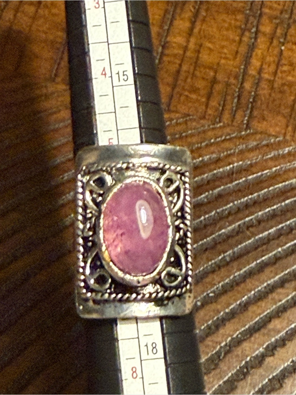 Light purple amethyst color adjustable Statement Ring